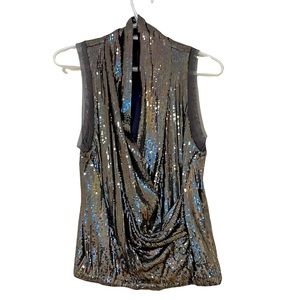 Sequence drape front top